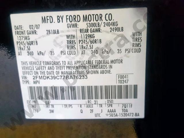 2007 Ford Edge Sel P image 9
