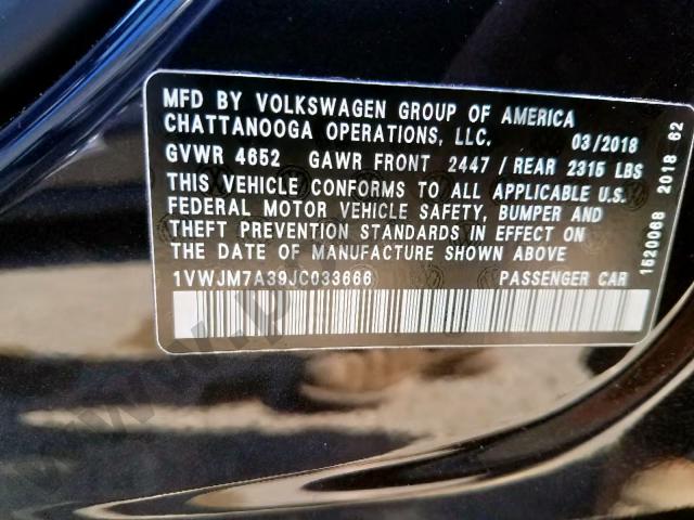 2018 Volkswagen Passat Gt image 9