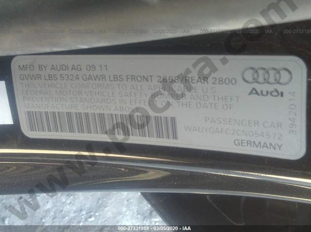 2012 Audi A7 Premium Plus image 8